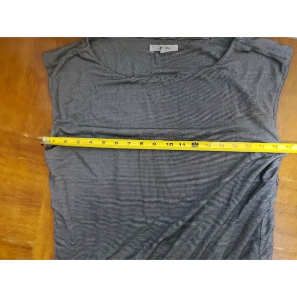 Athleta Westwood Micro Stripe Black & White Ruched Bodycon Dress Large 243062 - Picture 6 of 7